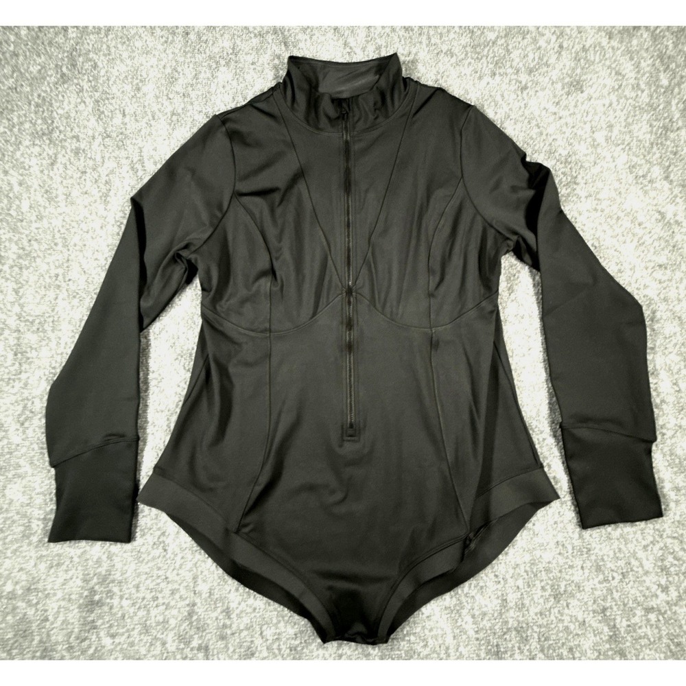 Phoenix Active Womens 2XL Black Half Zip Long Sleeve Swimsuit Bodysuit NWT